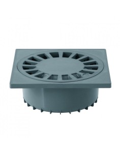 Vertical PVC Siphon Trap 110 mm Grey Grid