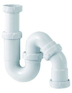 Extensible curved siphon S67 with splitter 1.1/2