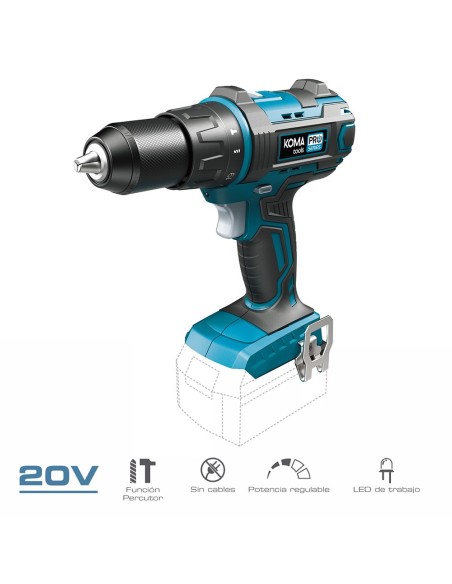 20V Percussion Drill without Battery or Charger
