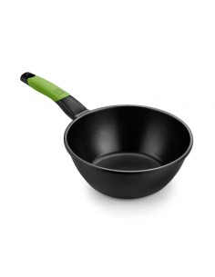 Three-layer non-stick cast aluminum wok 24 cm