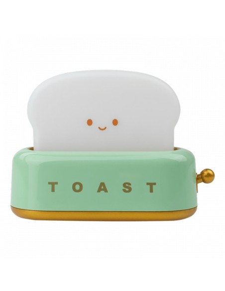 Rechargeable LED Night Light Toaster Shape Green