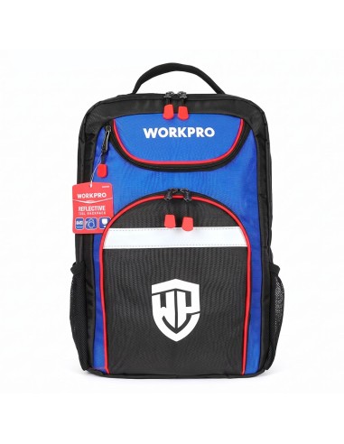 Reflective tool backpack 20 pockets 31x17x43 cm