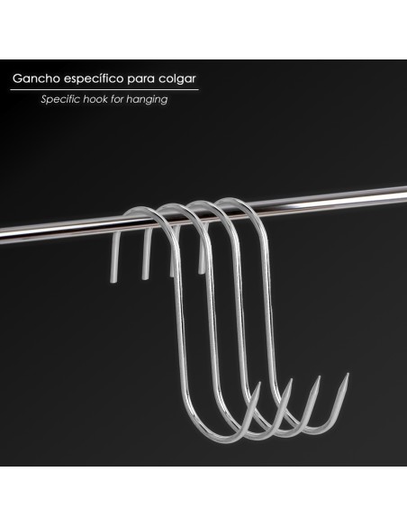 Stainless steel butcher hook 140 mm