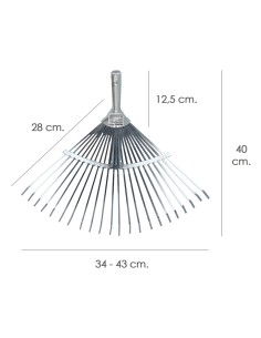 Verstellbarer Gartenharke 40 cm 2