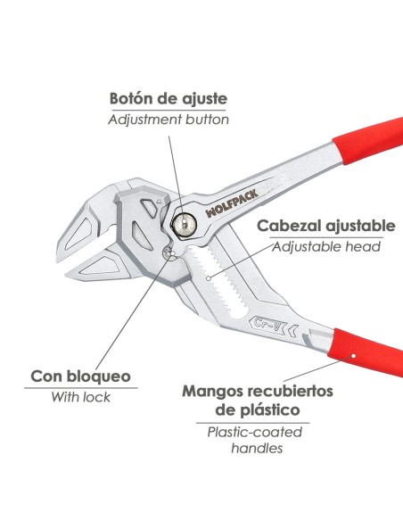 Adjustable pliers DIN 8976 250 mm