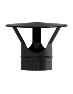 Vitrified stove hat black Ø 200 mm