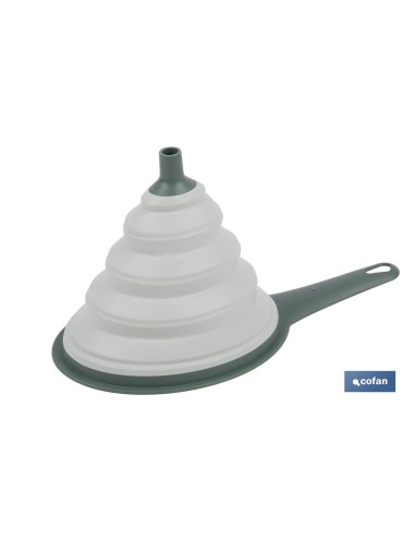 Foldable green funnel 26.5 x 12 cm