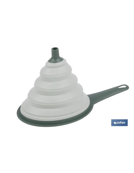 Foldable green funnel 26.5 x 12 cm