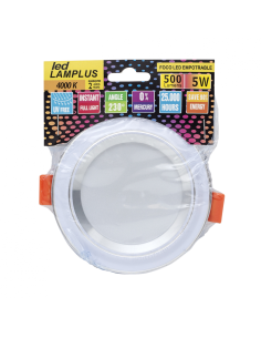 Foco empotrable plata 5 W 4000 K corte 6 cm 2