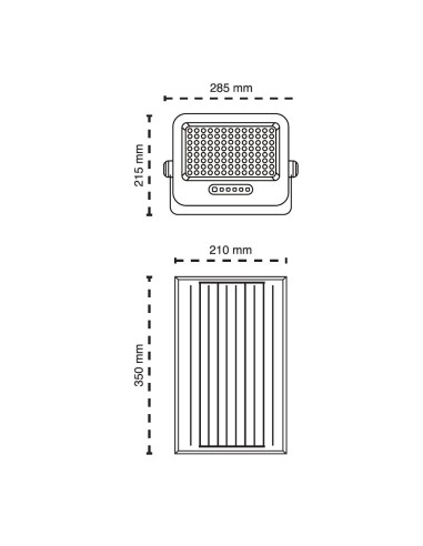 Projetor solar LED 200W IP65 1300lm 7CCT