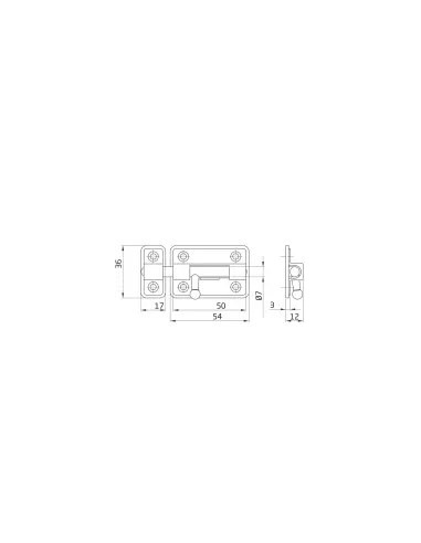Latch pin 50 mm chrome mod. 383