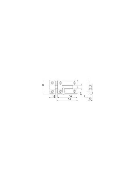 Latch pin 50 mm chrome mod. 383