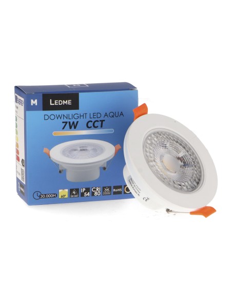 LED-Downlight 7 W IP54 60° 3CCT