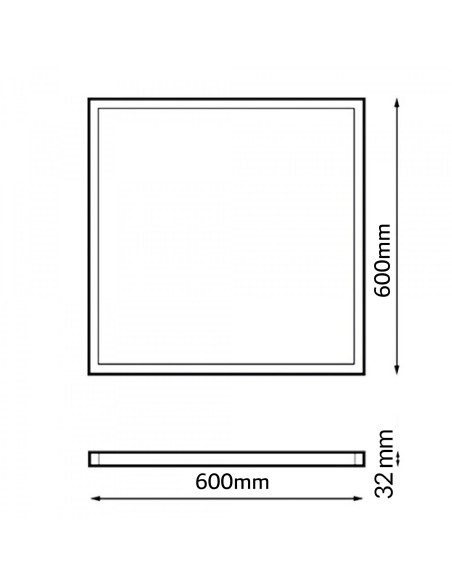 Panel LED Trielle 60x60 cm 42 W Flicker Free