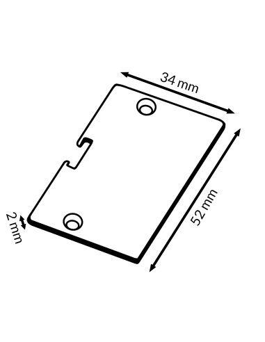 Stopfen für Profil LM3790 PC, 2 Stück