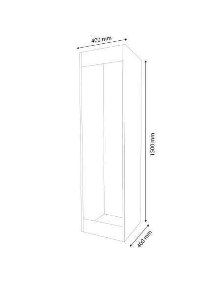 LED strip display 220V wood 40x150 cm