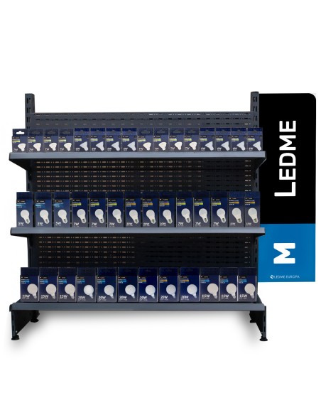 LED strip display 220V wood 40x150 cm
