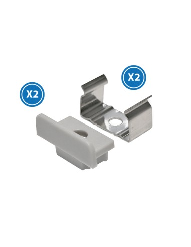Tampões e grampos para perfil LM3703, 20 unidades