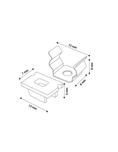 Tappi e morsetti per profilo LM3733 20 pezzi