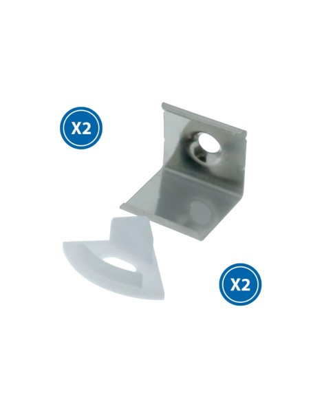 Tapones y grapas para perfil LM3713 20 uds