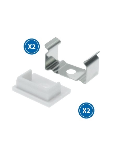 Tampões e grampos para perfil LM3727 20 unidades