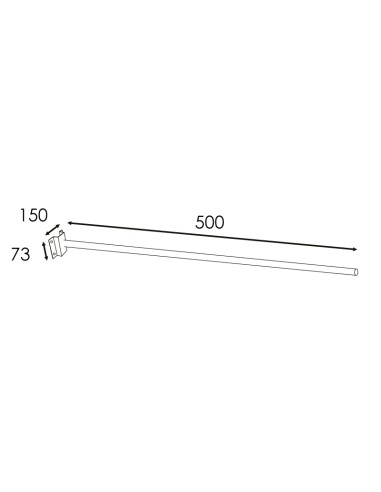 Support mural pour lampes LED ø 45 mm