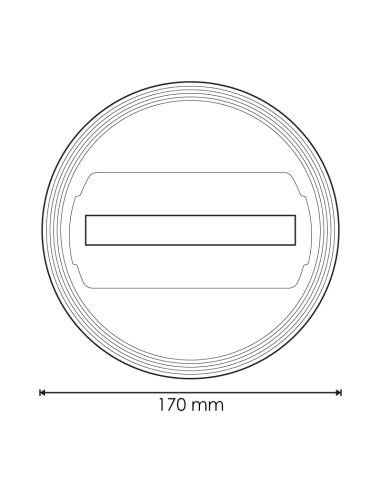 Recessed base with white single-phase rail 170x30 mm