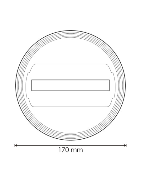 Base empotrable con carril blanco monofásico 170x30 mm
