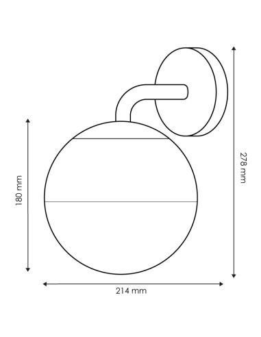 Aplique de Parede Cam E27 40 W