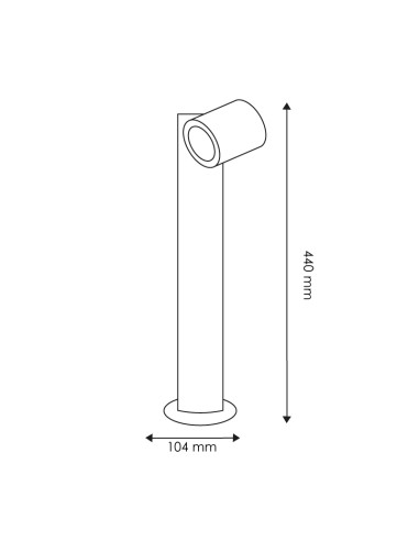 Baliza Urban aluminio IP44 GU10 40 W