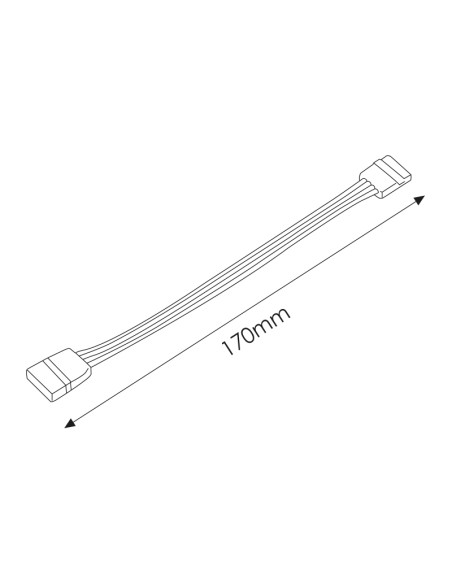 Connecteur rapide double pour ruban LED RGB SMD5050 170 mm