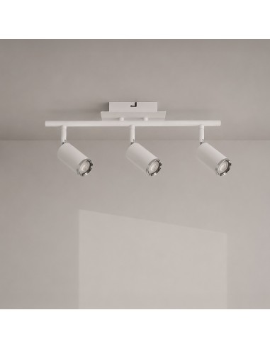 Applique a soffitto Gu10 3 lampade alluminio