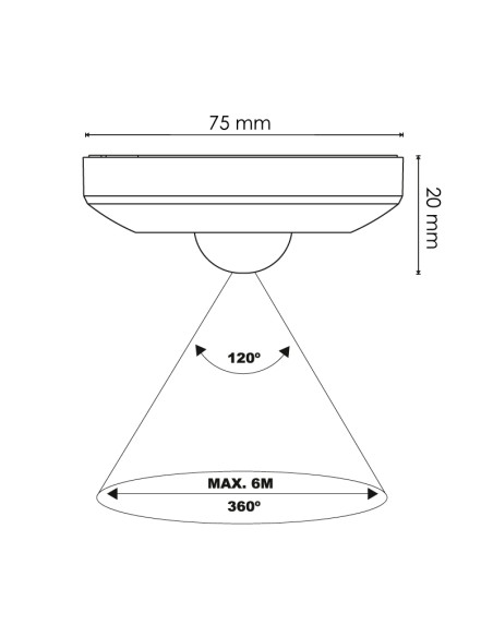 PIR Motion Detector Mini 360° 220-240V