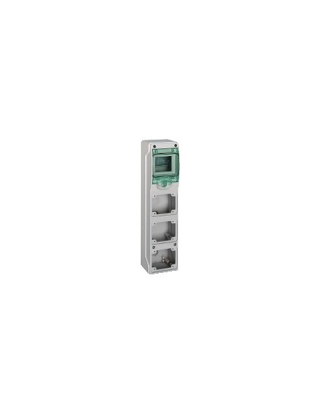 Kaedra Waterproof Enclosure 1x4 Modules 3 Openings 65x85 mm
