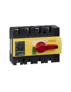 4P red isolating switch with yellow cover