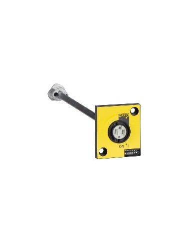 Commande rotative latérale rouge et jaune étendue