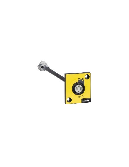 Commande rotative latérale rouge et jaune étendue