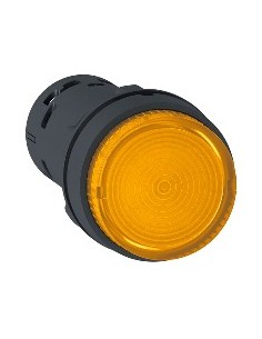 Orange LED illuminated pushbutton 24 V