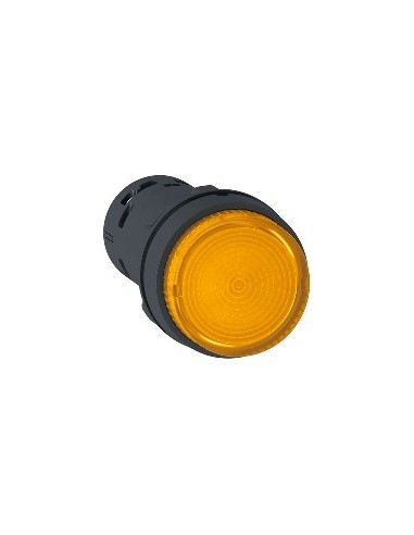 Orange LED illuminated pushbutton 24 V