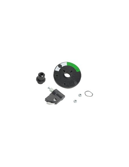 Front lateral rotary handle black 25 mm