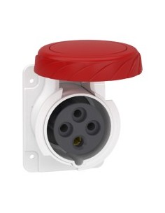 Industrial socket 3P+E 16A straight 380...415 V