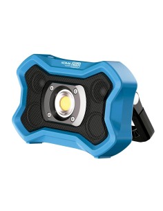 Rechargeable 20 W 2000 lm LED work light with Bluetooth speaker