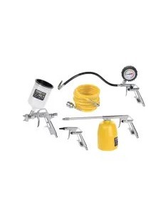 Set 5 accesorios compresor aire conexión rápida Powerplus