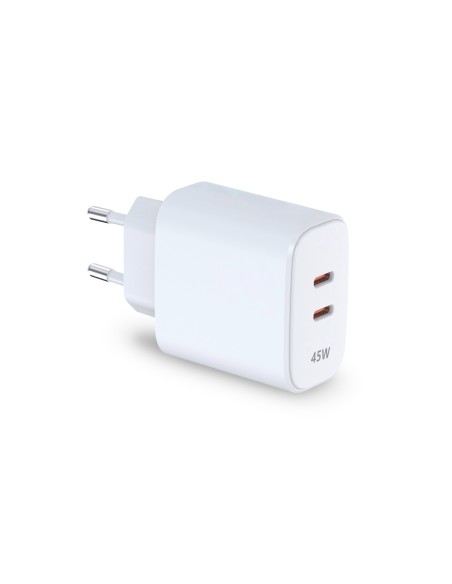 Chargeur rapide double USB-C 45W Onlex blanc
