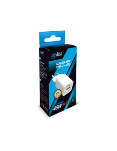 Onlex 45W Fast Charger Type-C and USB White 2
