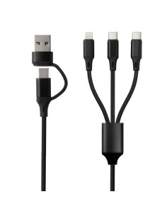 Câble de charge Onlex USB-C, Lightning et Micro 3A 1 m