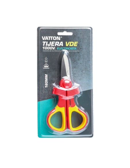 Ciseaux d'électricien VDE 1000V 160 mm Vatton