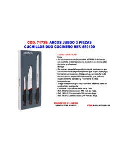 3-Piece Duo Chef Knife Set Arcos