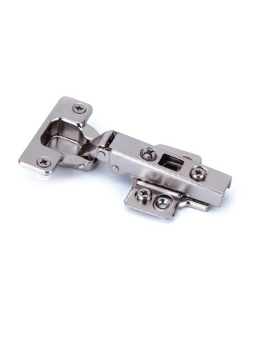35 mm straight cup hinge with clip and 3-way adjustment