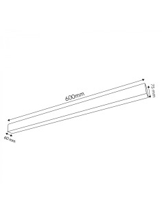 Barra linear LED 20W 600mm Ugr 19 3CCT 2